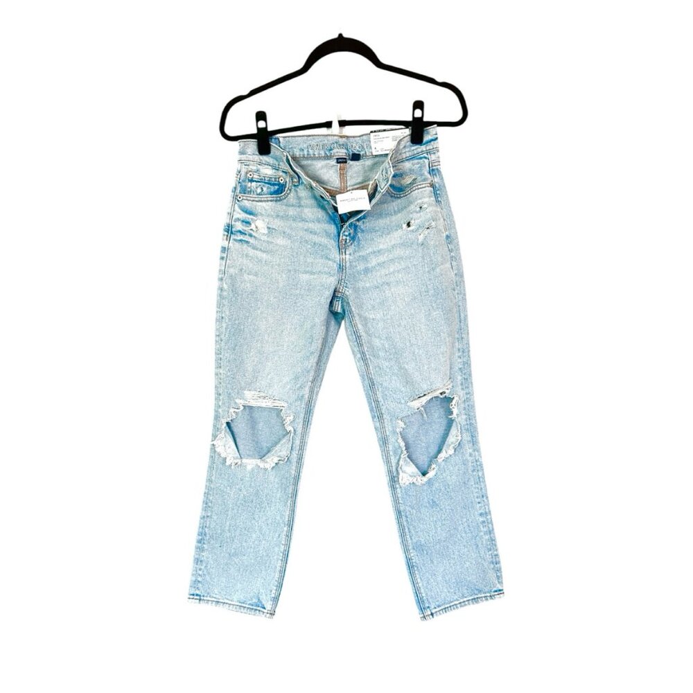 American Eagle Super High Rise Ankle Straight Jeans - Picture 2 of 5